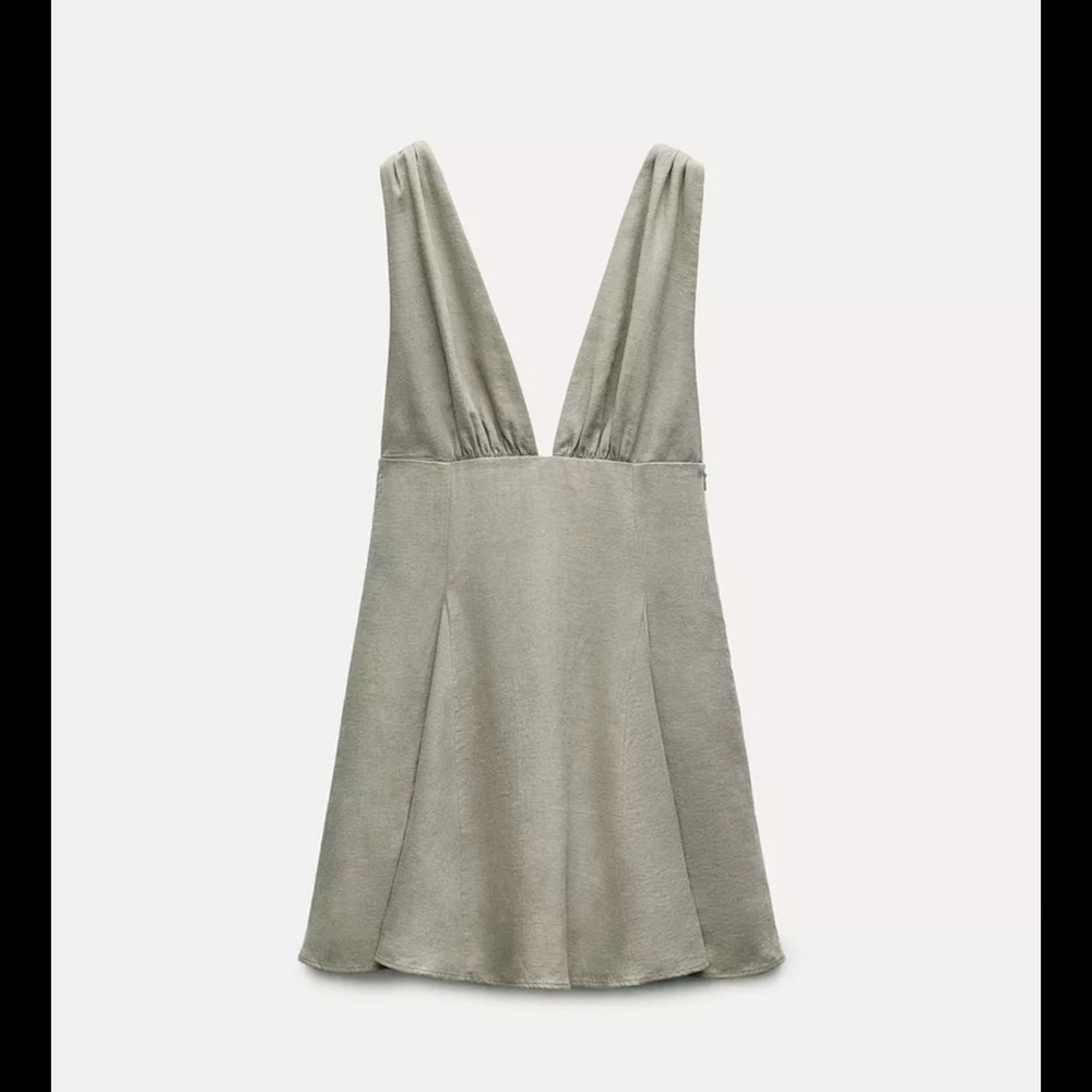 ZARA Sage Sleeveless Mini Dress